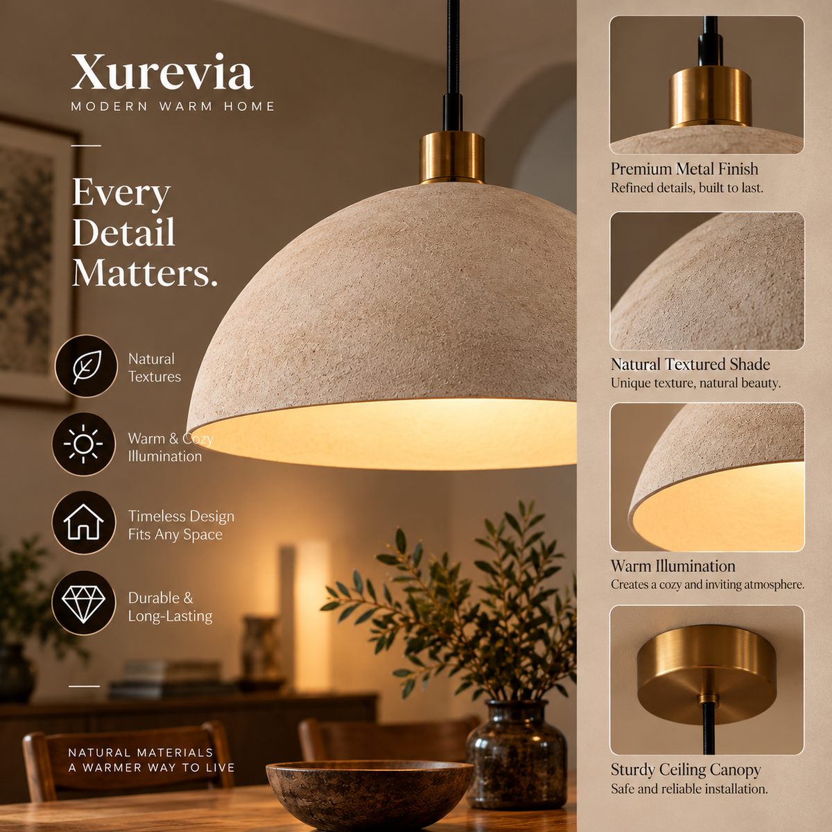 Xurevia Terra Dome Pendant