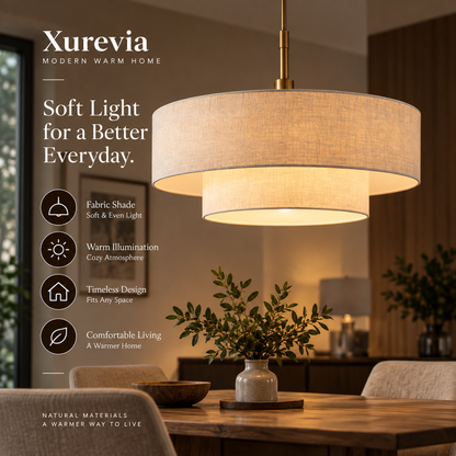 Xurevia Solenne Layered Fabric Pendant