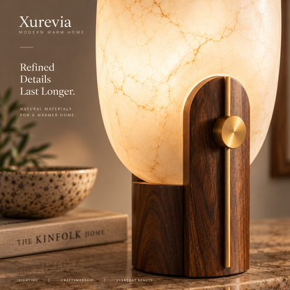 Xurevia Veil Alabaster Table Lamp